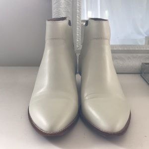 MADEWELL ANKLE BOOT SZ-6 off white leather